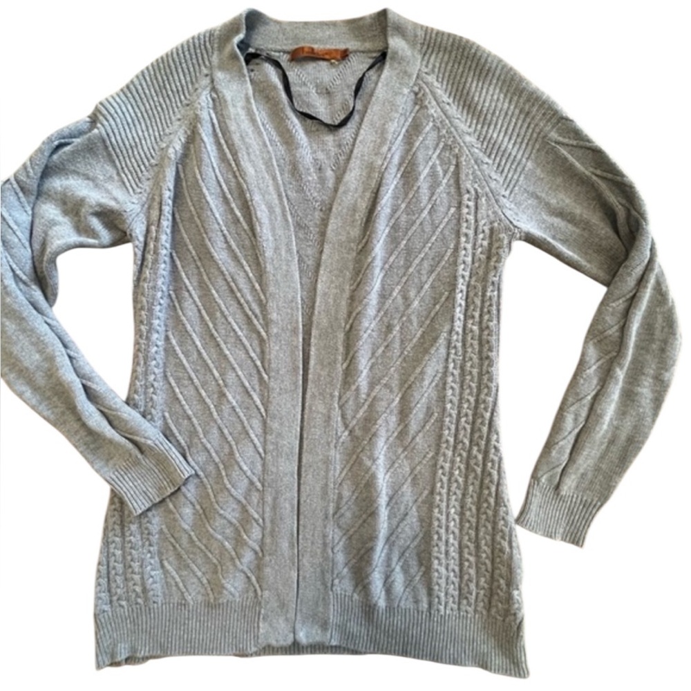 Belldini Women’s Gray Open Cardigan Sweater | Size Small